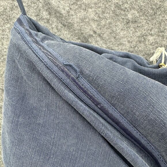 ULLA JOHNSON Womens Jordane Chambray Linen Jumpsuit Size 6 Blue Wide Leg Coastal - Picture 11 of 16